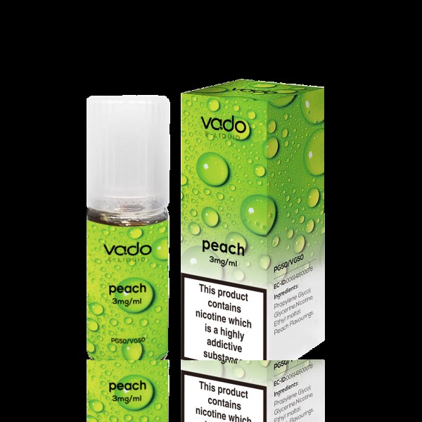 PEACH E LIQUID BY VADO 10ML- X10 X20 X50