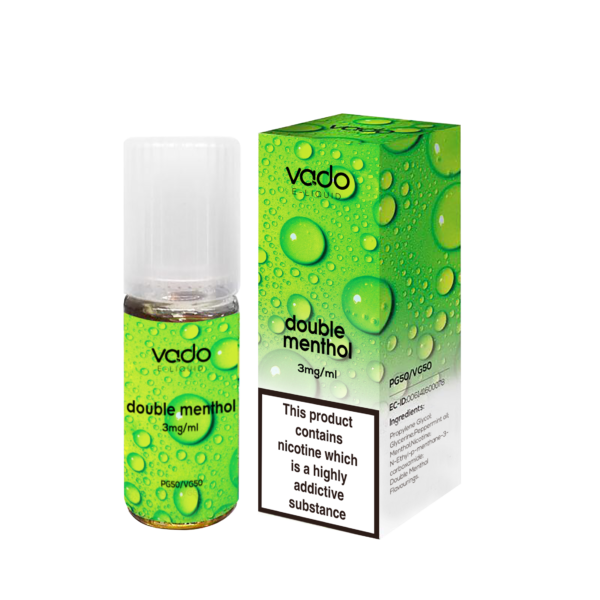 DOUBLE MENTHOL E LIQUID BY VADO 10ML- X10 X20 X50