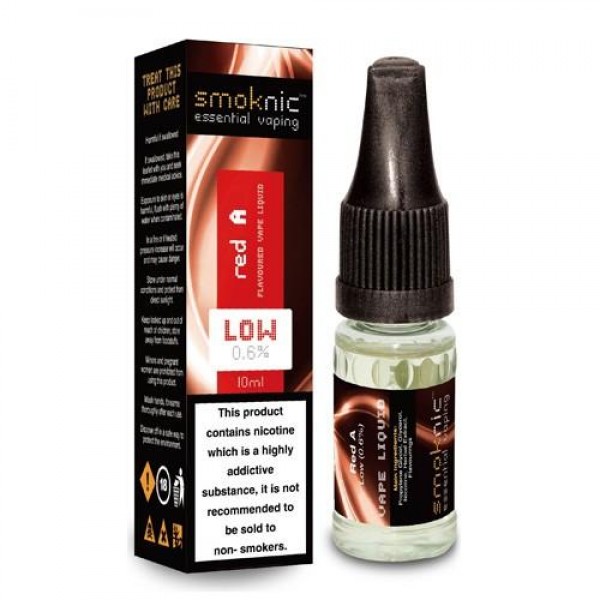 RED A E LIQUID BY SMOKNIC 10ML 70VG