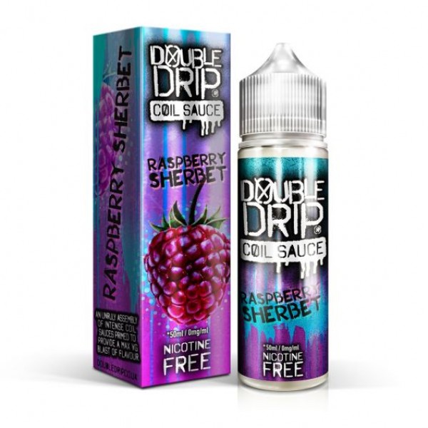 RASPBERRY SHERBET E LIQUID BY DOUBLE DRIP 50ML 80V...