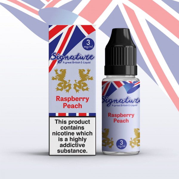 RASPBERRY PEACH E LIQUID E LIQUID BY SIGNATURE 10M...