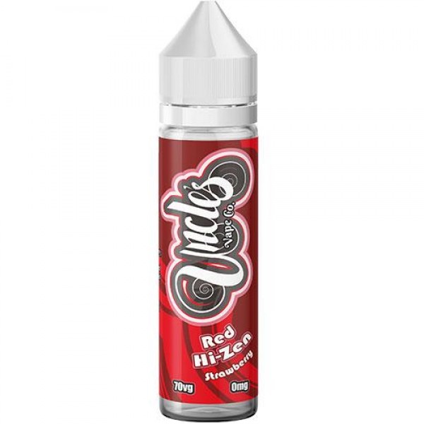 RED HI-ZEN E LIQUID BY UNCLES VAPE CO 50ML 70VG