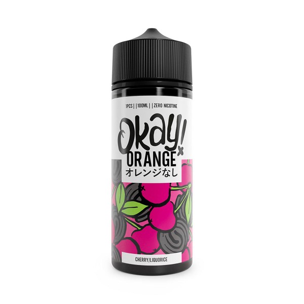 CHERRY LIQOURICE BONBON E LIQUID BY OKAY ORANGE 100ML 70VG