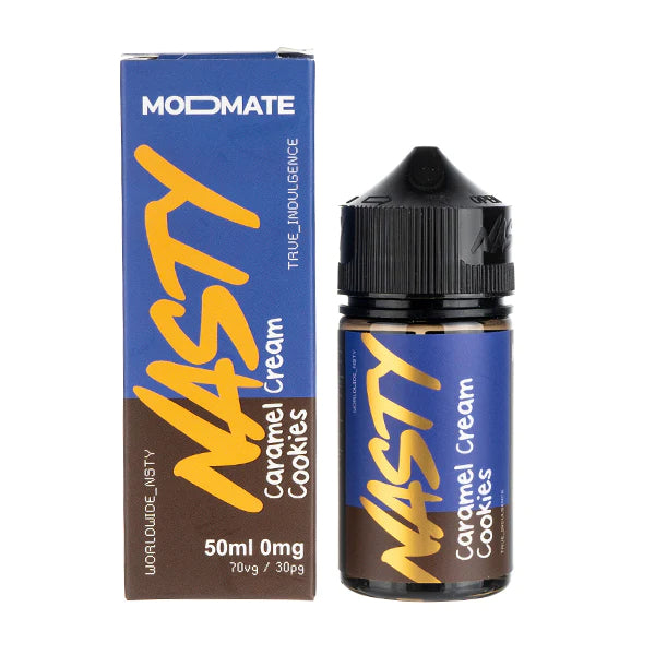 CARAMEL CREAM COOKIES E LIQUID BY NASTY JUICE MODMATE - SHORTFILL 50ML 70VG