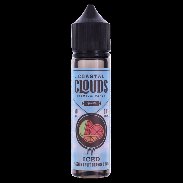 ICED PASSION FRUIT ORANGE AND GUAVA E LIQUID BY COASTAL CLOUDS - SWEETS  50ML 70VG