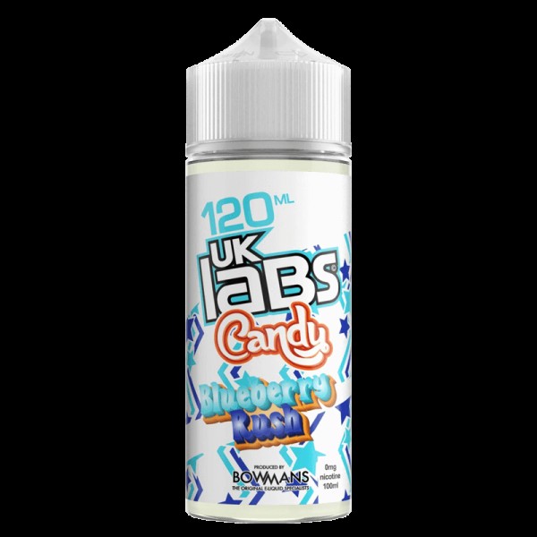 BLUEBERRY RUSH E LIQUID BY UK LABS - CANDY 100ML 7...