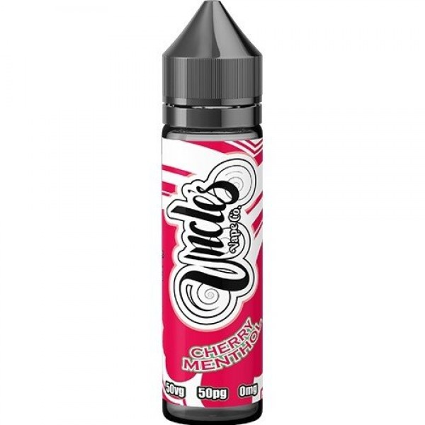 CHERRY MENTHOL E LIQUID BY UNCLES VAPE CO 50ML 50V...