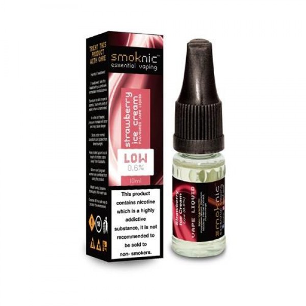 STRAWBERRY ICE CREAM E LIQUID BY SMOKNIC 10ML 70VG