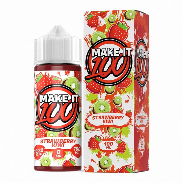 STRAWBERRY KIWI E-LIQUID SHORTFILL BY MAKE IT 100