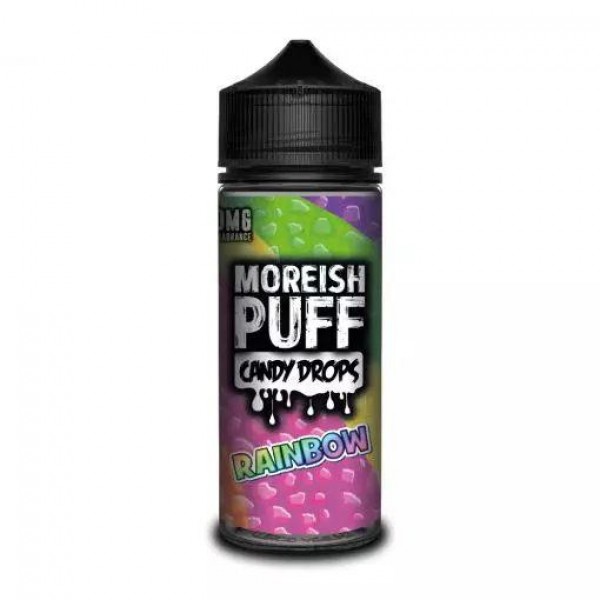 RAINBOW E LIQUID BY MOREISH PUFF - CANDY DROPS 100...