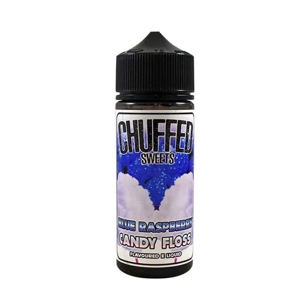 BLUE RASPBERRY CANDY FLOSS SWEETS BY CHUFFED 100ML...