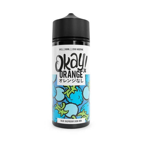 BLUE RASPBERRY BONBON E LIQUID BY OKAY ORANGE 100ML 70VG