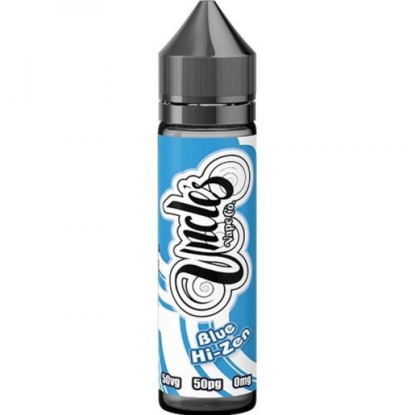 BLUE HI-ZEN E LIQUID BY UNCLES VAPE CO 50ML 50VG