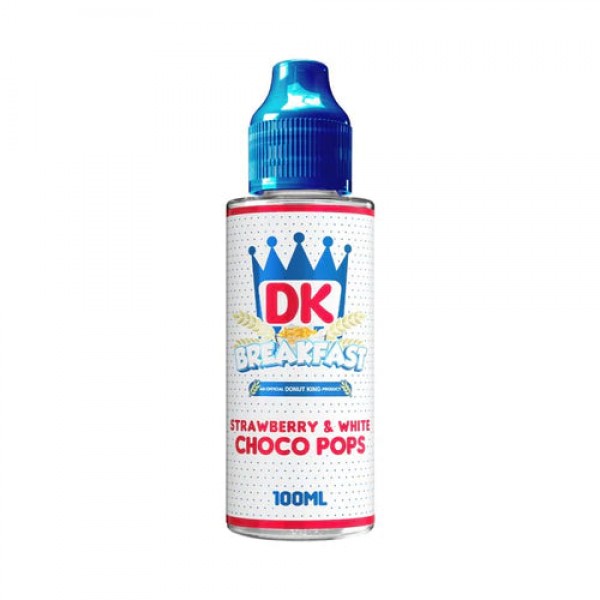 STRAWBERRY & WHITE CHOCO POPS E LIQUID BY DONUT KING 100ML 70VG