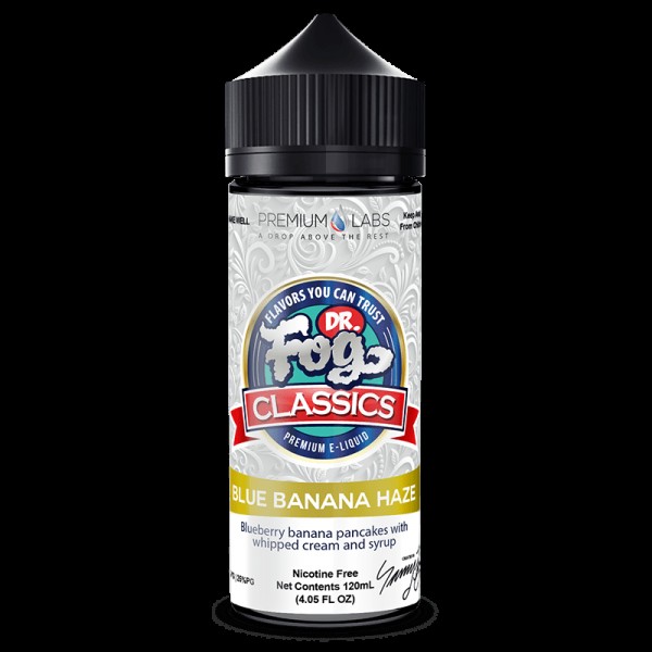 BLUE BANANA HAZE CLASSICS E LIQUID BY DR FOG 100ML...