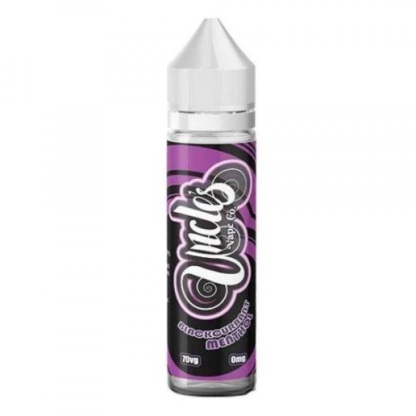 BLACKCURRANT MENTHOL E LIQUID BY UNCLES VAPE CO 50ML 70VG