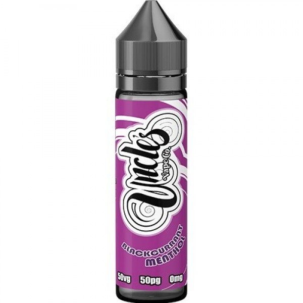 BLACKCURRANT MENTHOL E LIQUID BY UNCLES VAPE CO 50ML 50VG