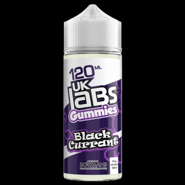 BLACKCURRANT E LIQUID BY UK LABS - GUMMIES 100ML 7...