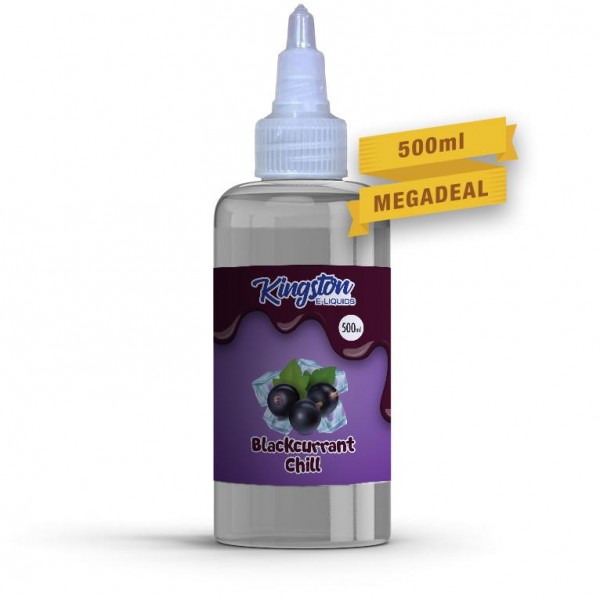 BLACKCURRANT CHILL E LIQUID KINGSTON MENTHOL 500ML...