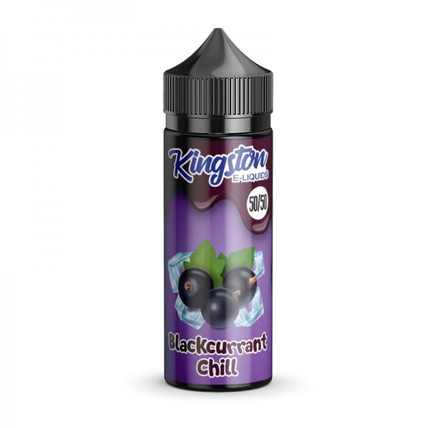 BLACKCURRANT CHILL E LIQUID KINGSTON 50/50 MENTHOL...