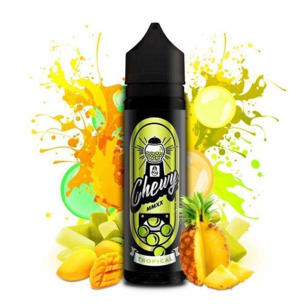 TROPICAL BUBBLEGUM E LIQUID BY CHEWY 50ML 80VG