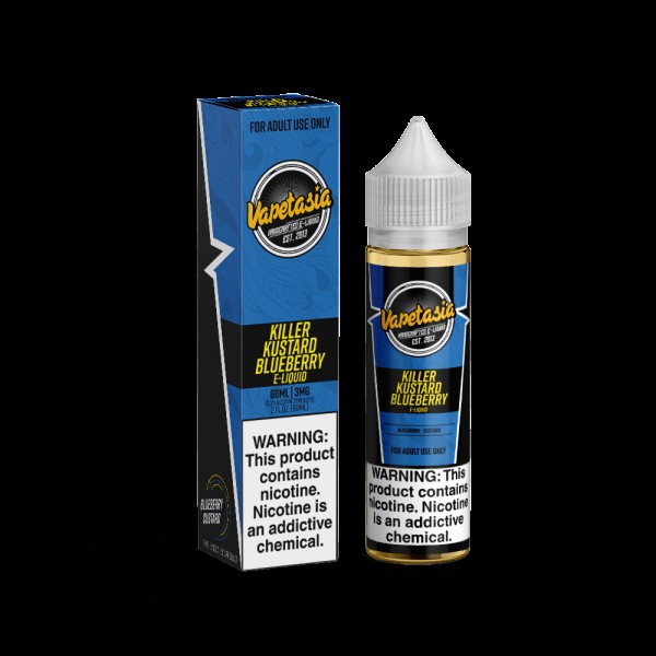 BLUEBERRY KILLER KUSTARD E LIQUID BY VAPETASIA 50M...