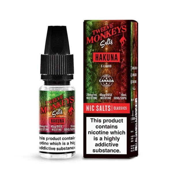 HAKUNA NICOTINE SALT E-LIQUID BY TWELVE MONKEYS SA...