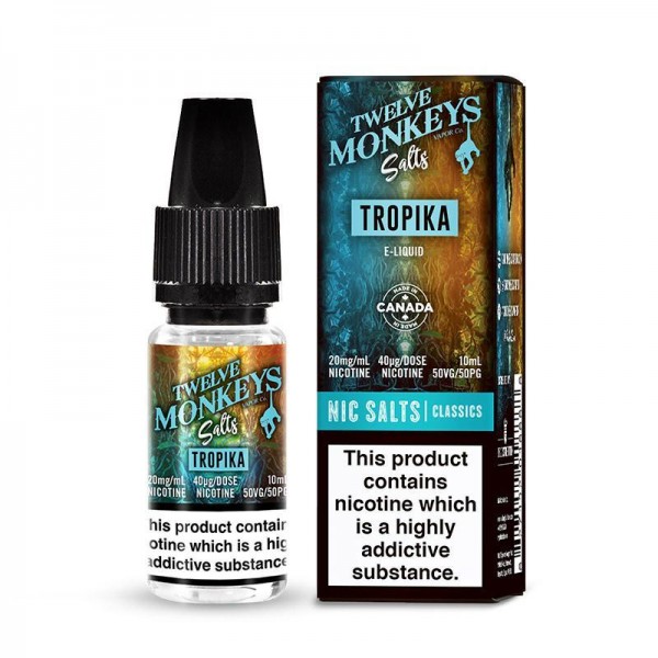 TROPIKA NICOTINE SALT E-LIQUID BY TWELVE MONKEYS S...