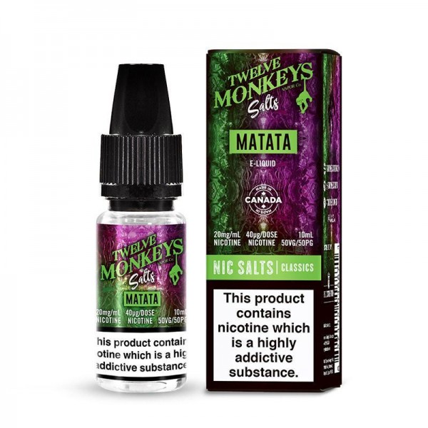 MATATA NICOTINE SALT E-LIQUID BY TWELVE MONKEYS SA...