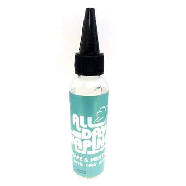 GRAPE & MENTHOL E LIQUID BY ALL DAY VAPING 50M...