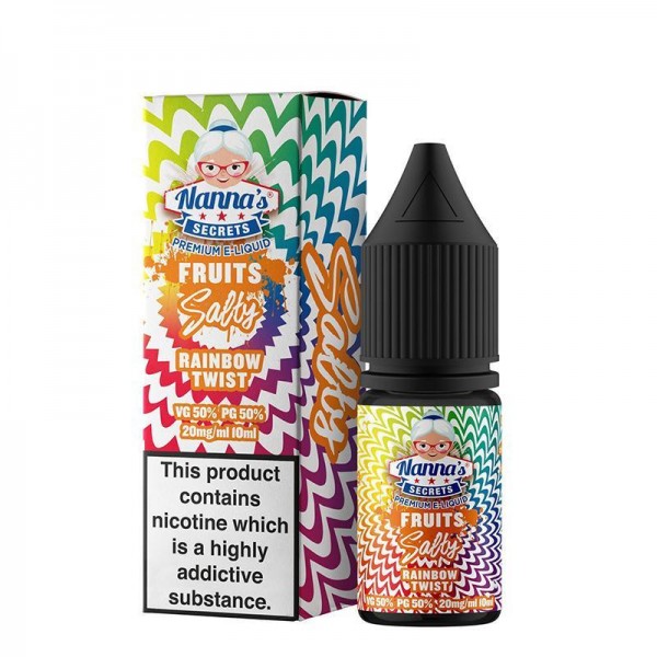 RAINBOW TWIST NICOTINE SALT E-LIQUIDS BY NANNA'...