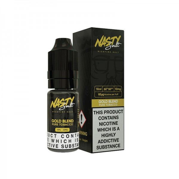 GOLD BLEND NICOTINE SALT E-LIQUID BY NASTY SALT