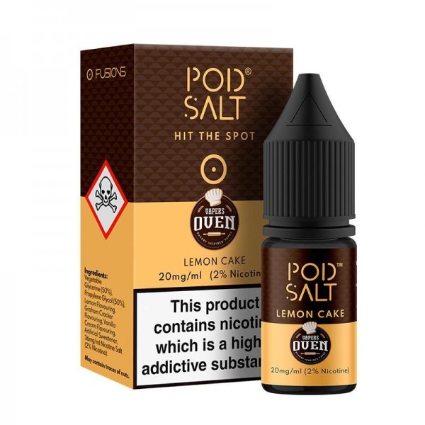 LEMON CAKE NICOTINE SALT E-LIQUID BY POD SALT FUSI...