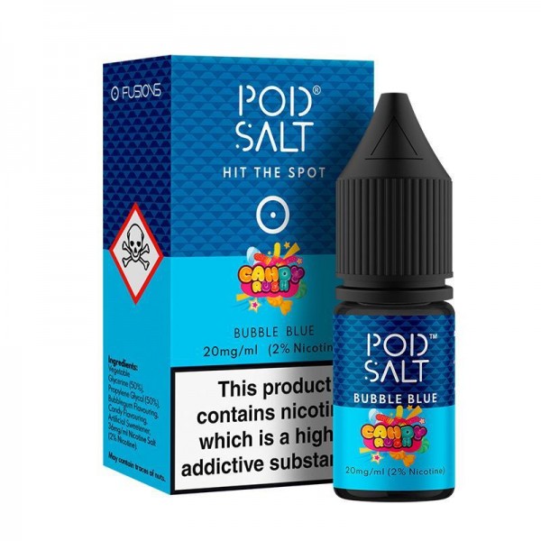 BUBBLE BLUE NICOTINE SALT E-LIQUID BY POD SALT FUS...