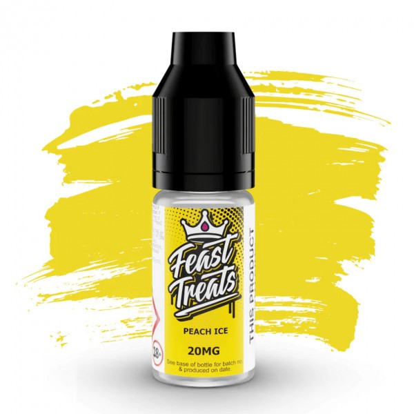 PEACH ICE NICOTINE BAR SALTS E LIQUID BY FEAST TRE...