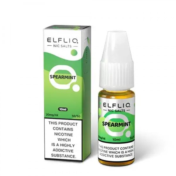 SPEARMINT NICOTINE SALT E-LIQUID BY ELFLIQ - ELFBA...