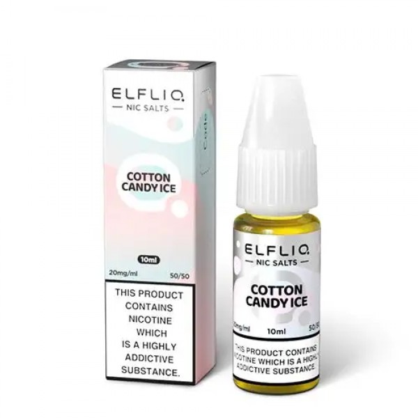 COTTON CANDY ICE NICOTINE SALT E-LIQUID BY ELFLIQ ...