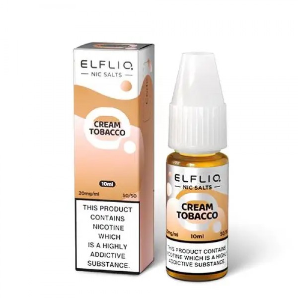 CREAM TOBACCO NICOTINE SALT E-LIQUID BY ELFLIQ - ELFBAR