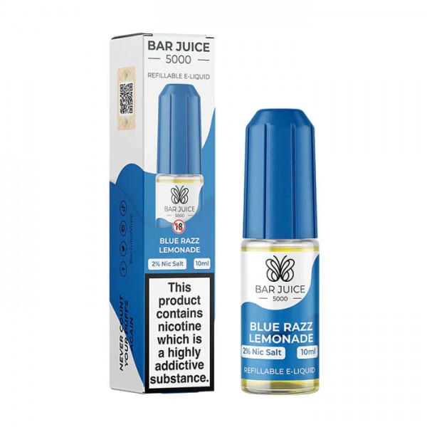BLUE RAZZ LEMONADE NICOTINE SALT E-LIQUID BY BAR JUICE 5000