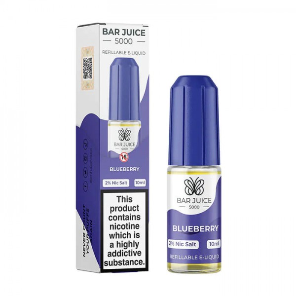 BLUEBERRY NICOTINE SALT E-LIQUID BY BAR JUICE 5000