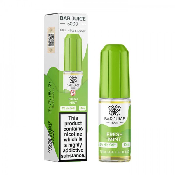 FRESH MINT NICOTINE SALT E-LIQUID BY BAR JUICE 500...