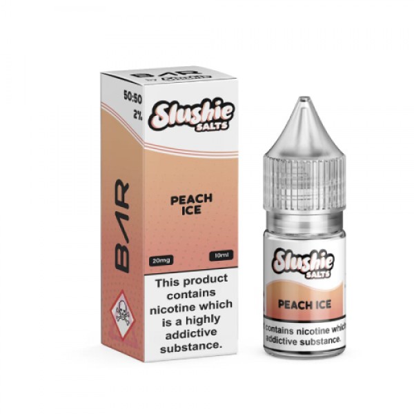 PEACH ICE NICOTINE BAR SALT E LIQUID BAR BY SLUSHI...