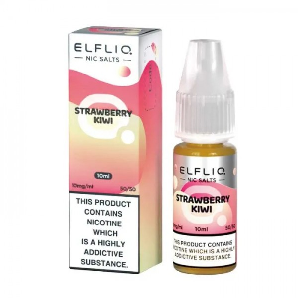 STRAWBERRY KIWI NICOTINE SALT E-LIQUID BY ELFLIQ -...