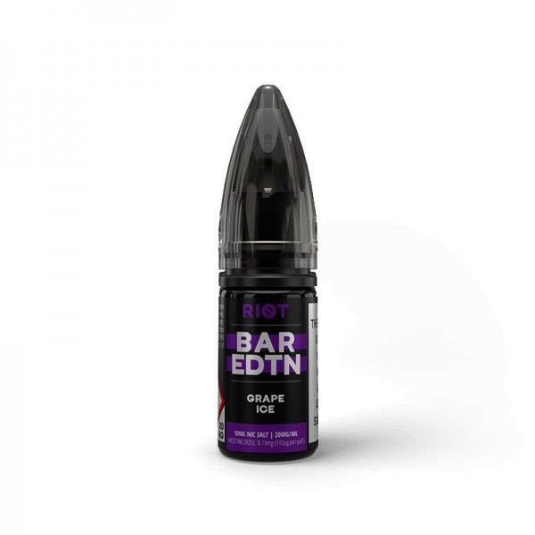 GRAPE ICE RIOT BAR EDTN NICOTINE SALT E-LIQUID BY RIOT SQUAD