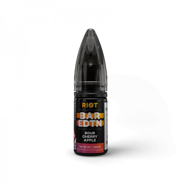 SOUR CHERRY APPLE RIOT BAR EDTN NICOTINE SALT E-LI...