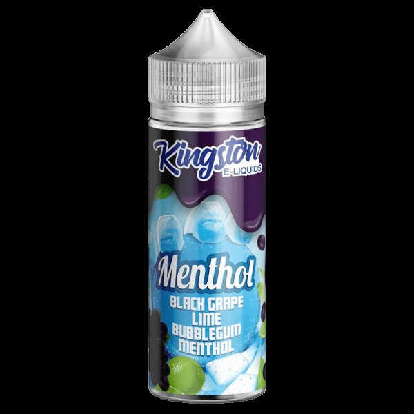 BLACK GRAPE LIME BUBBLEGUM E LIQUID KINGSTON MENTH...