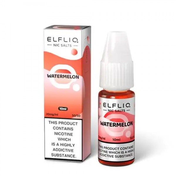 WATERMELON NICOTINE SALT E-LIQUID BY ELFLIQ - ELFBAR