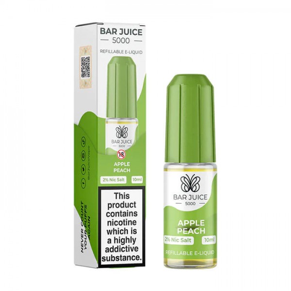 APPLE PEACH NICOTINE SALT E-LIQUID BY BAR JUICE 50...