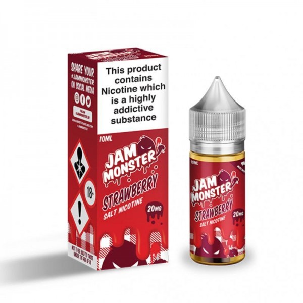 STRAWBERRY JAM NICOTINE SALT E-LIQUID BY JAM MONST...