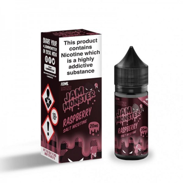 RASPBERRY JAM NICOTINE SALT E-LIQUID BY JAM MONSTE...